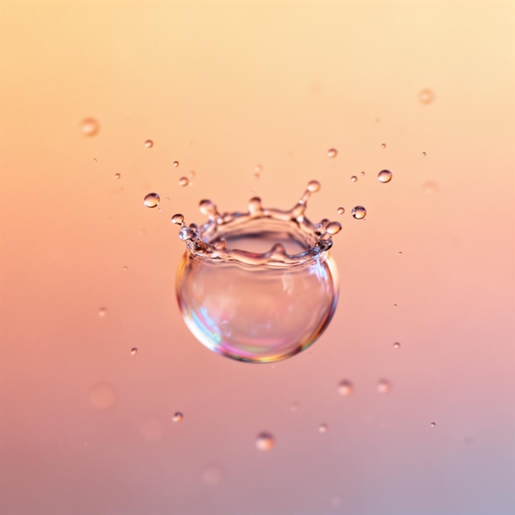 Een bubbel die uiteenspat, een doorbraak